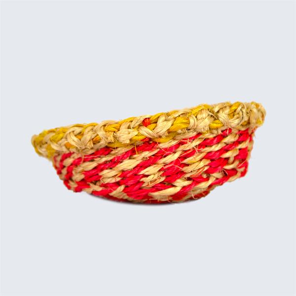 Kenyan Sisal Basket Rhubarb Custard No 167