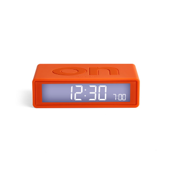 Lexon Design Orange Flip Travel Alarm Clock