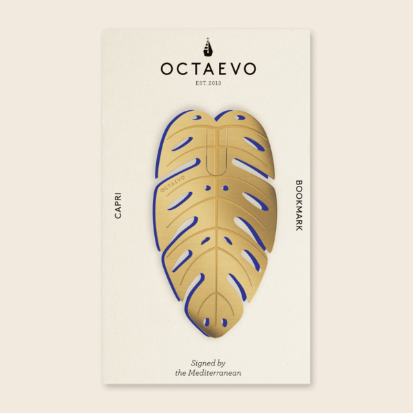 Octaevo Brass Monstera Bookmark