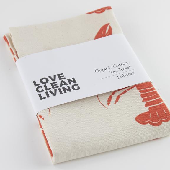 LIGA Lobster Tea Towel Organic Cotton - Red