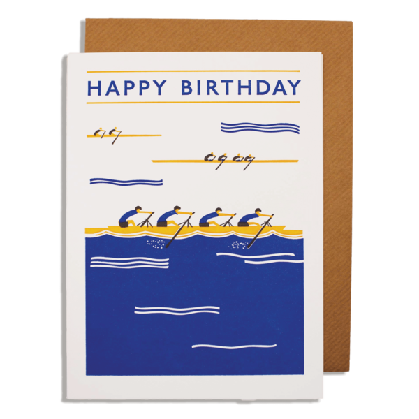 Rowers Birthday Letterpress Card