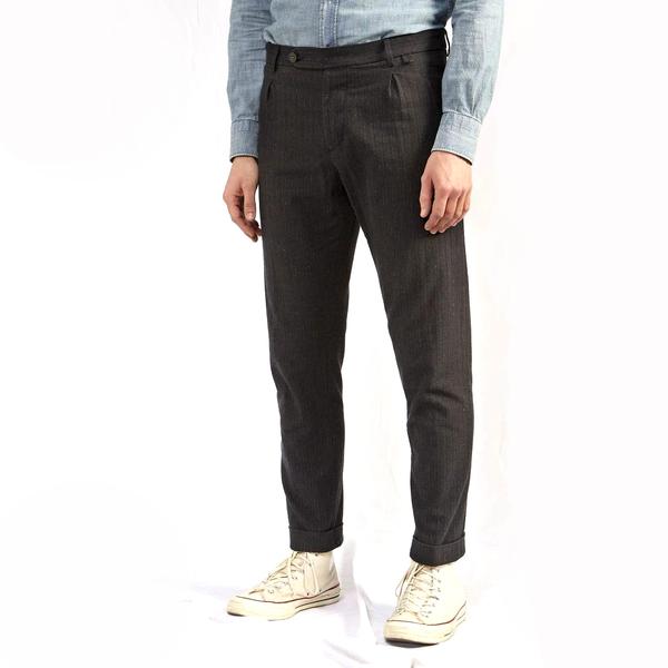 Paul Fancy Stripe Chino Gray Pants