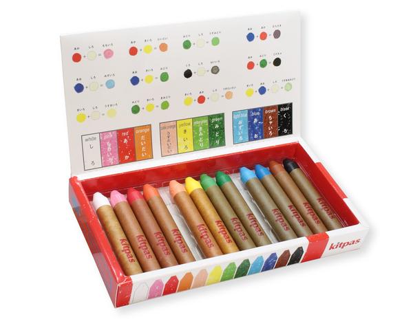 Medium Kitpas Crayons 12 Colours