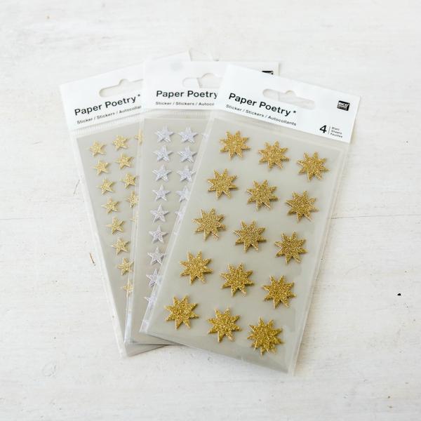 Glitter Star Sticker Sheets