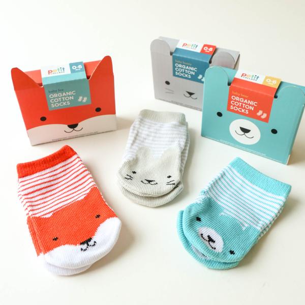 Cute Animal Organic Baby Socks