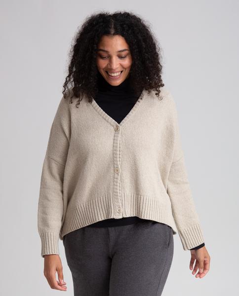 Beaumont Organic Autumn '21 Charis Recycled Cotton Cardigan In Mocha
