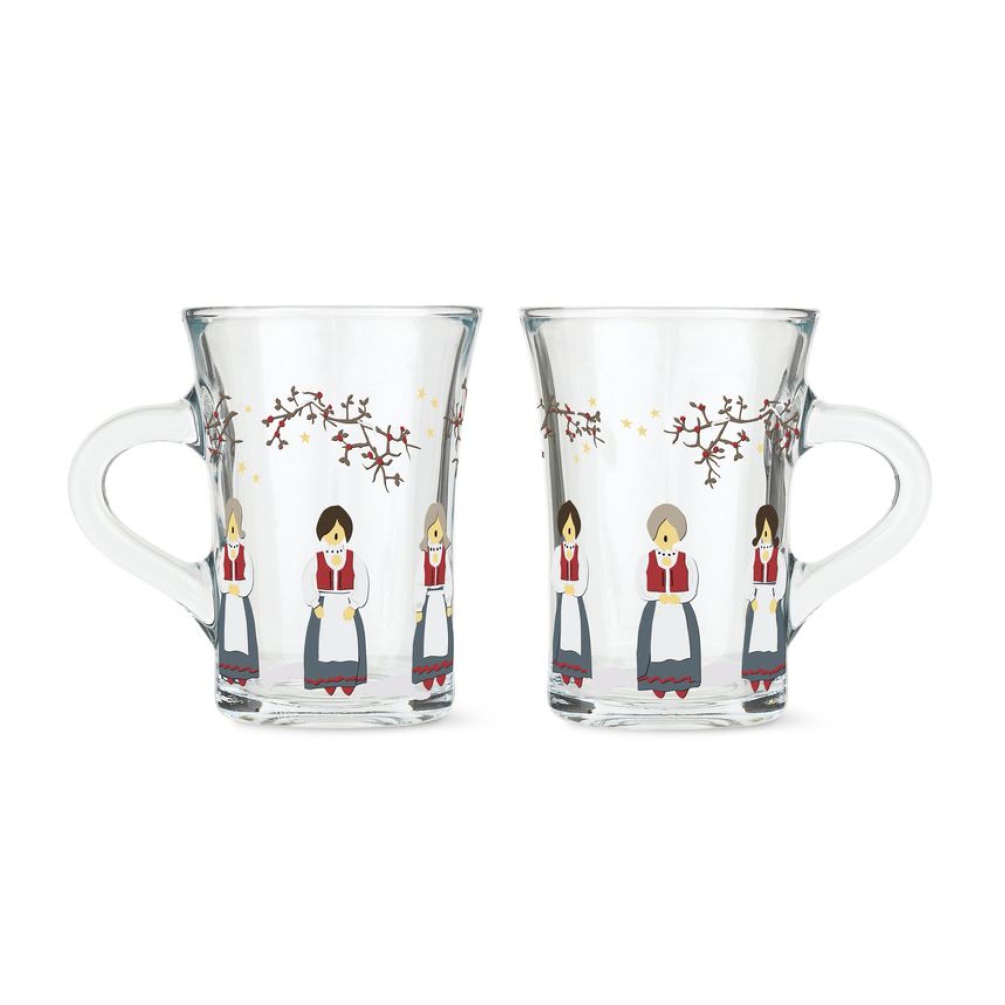Holmegaard Set of 2 Christmas 2021 Hot Drinks/Mulled Wine Glasses 