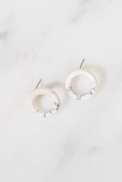 Lilac Rose Josie White Earrings