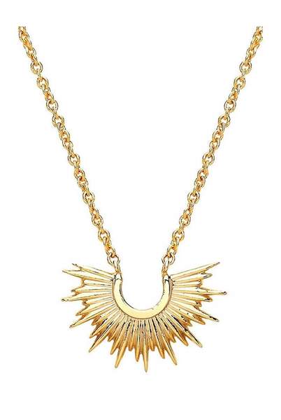 Estella Bartlett  Gold Half Sunburst Necklace