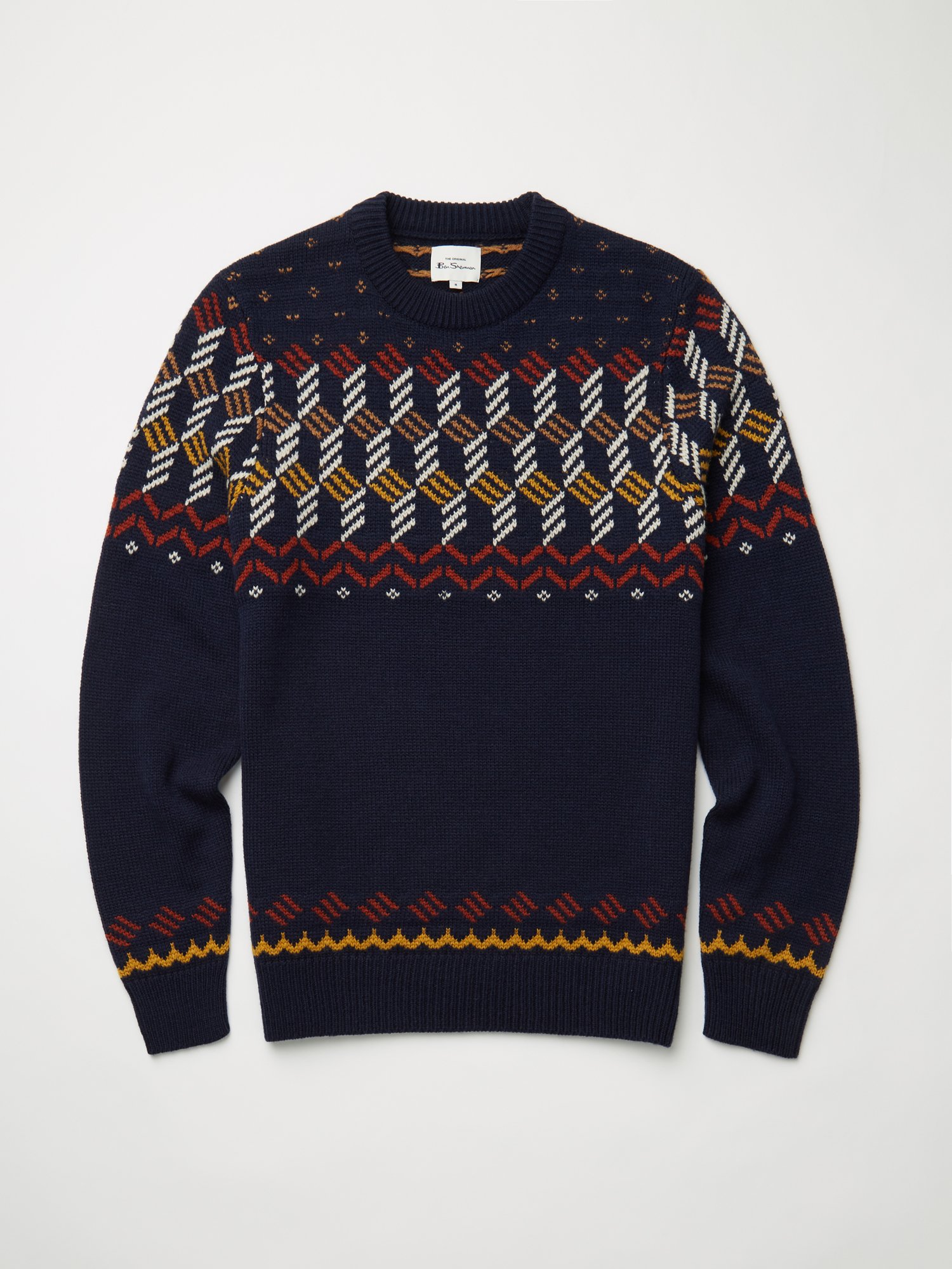 ben-sherman-marine-yoke-fairisle-crewneck-knit-sweater
