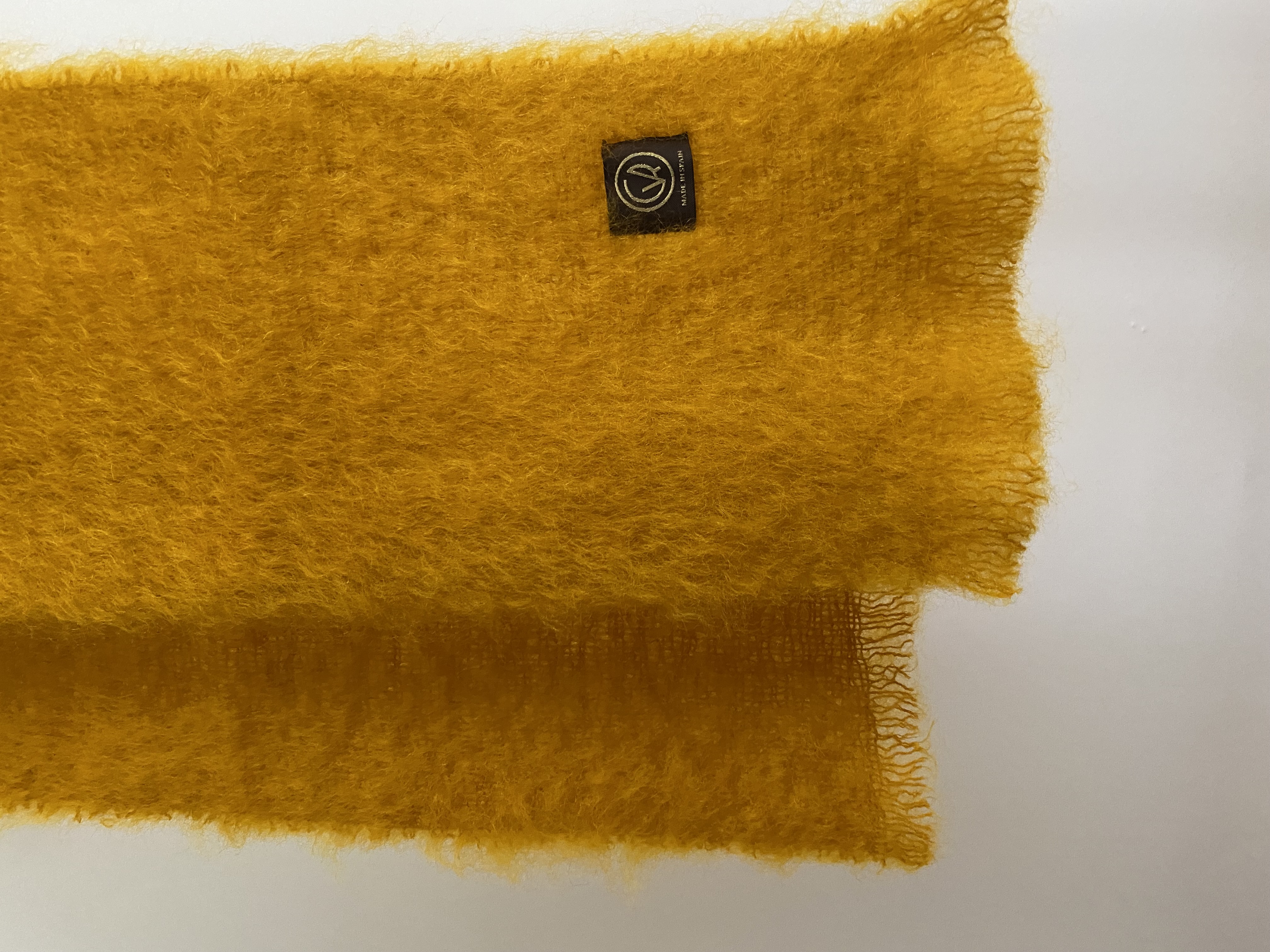 Mohair scarf mustard (#130) 170x18cm