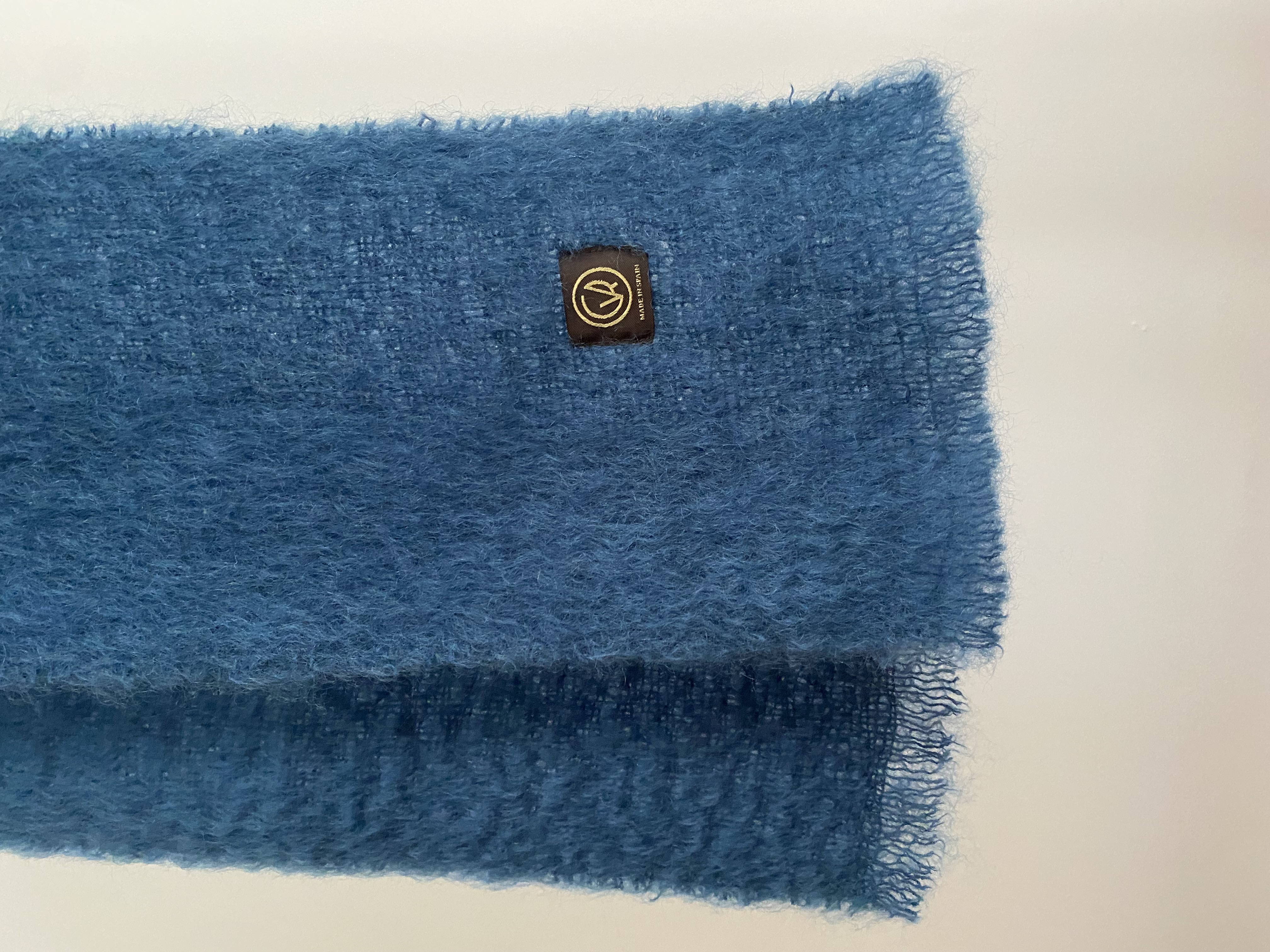 Mohair scarf blue (#759) 170x18 cm