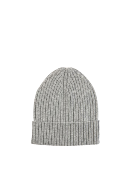 Wool Ribbed Grey Hat