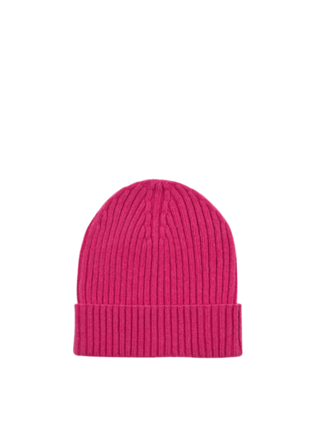 Wool Ribbed Pink Hat
