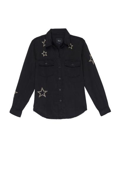 Loren Shirt Black Metallic Stars