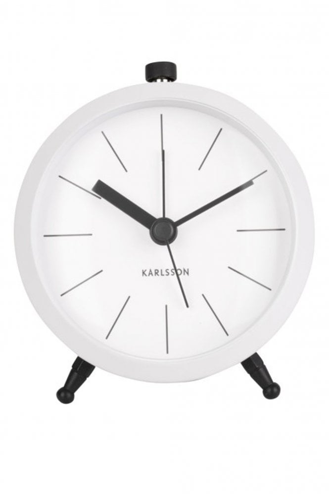 Karlsson Button Alarm Clock In White