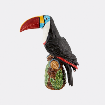 Bordallo Pinheiro Hand Painted Colored Ceramic Decorative Toucan