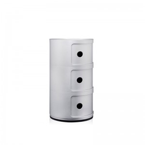 Kartell Componibili 3 Door Container - Silver