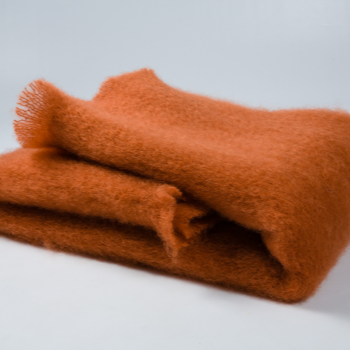 Terracotta Mohair Blanket #609 130 x 200 cm