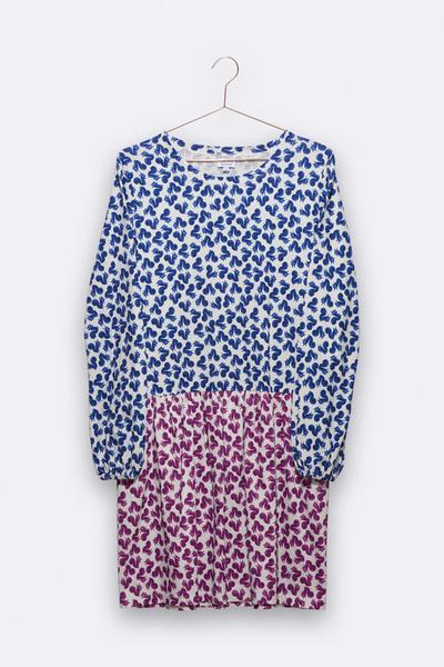 LOVE kidswear Uma Dress With The Squirrel Print In Purple And Blue For Women