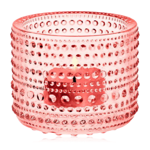 Kastehelmi Glass Votive 64mm Salmon Pink