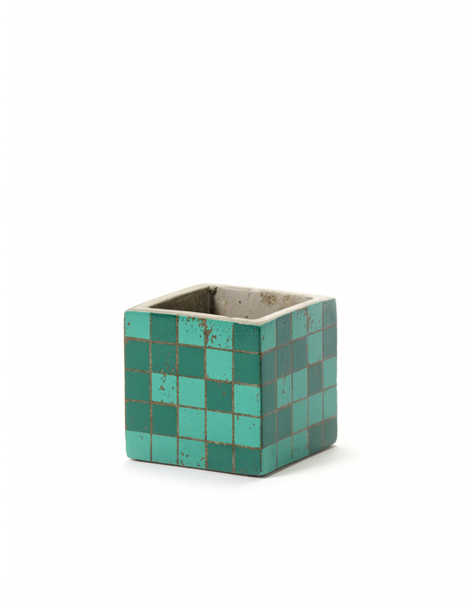 Serax Pot Marie Mozaic Green 7,5x7,5 H7,5