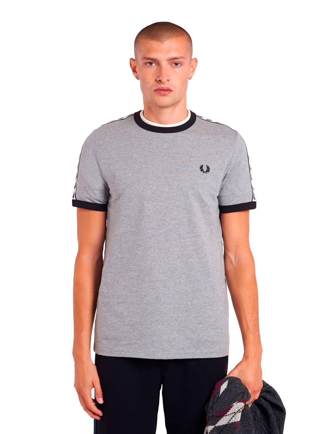 Camiseta Taped Ringer Gris