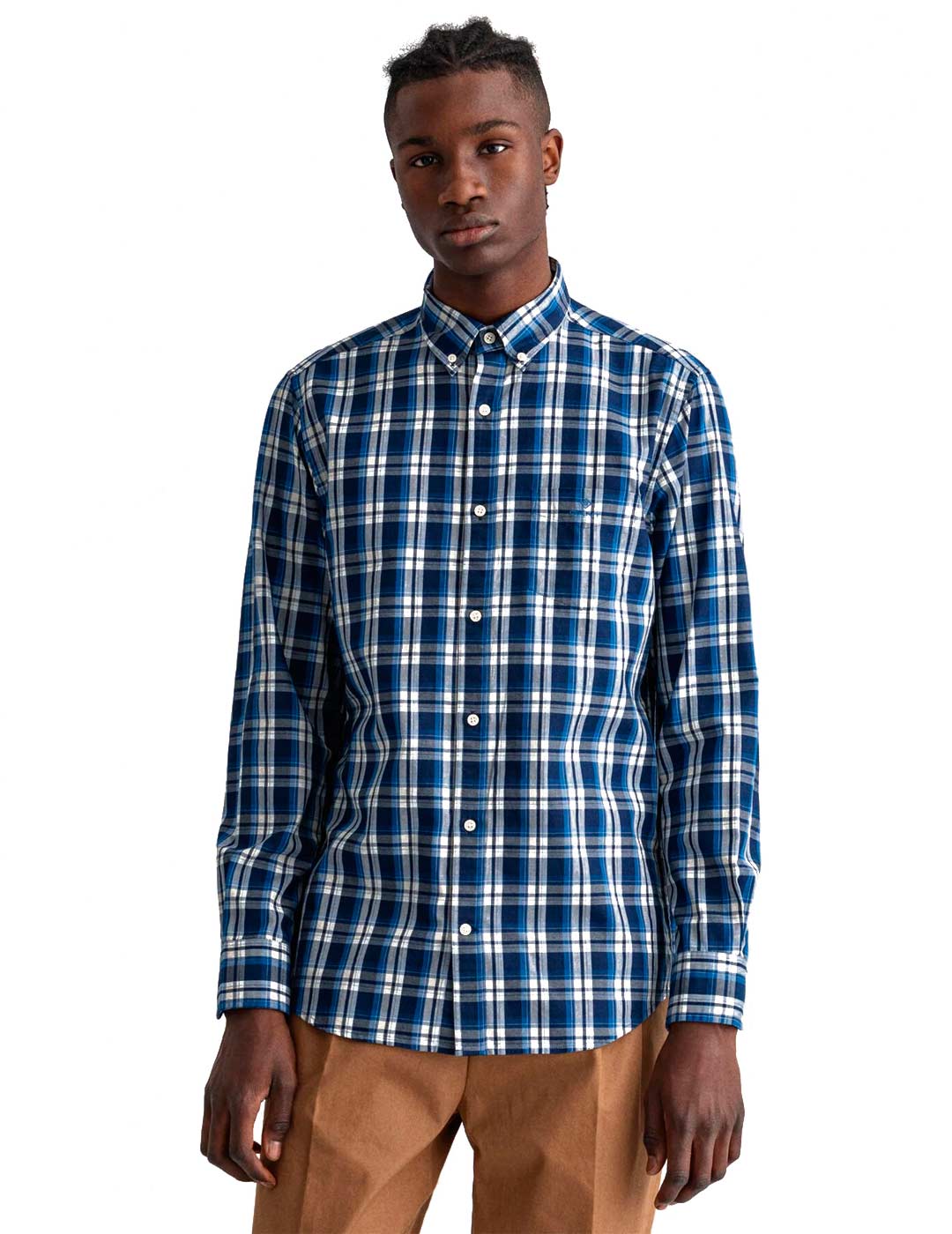 Regular Oxford shirt Cuadros Azules