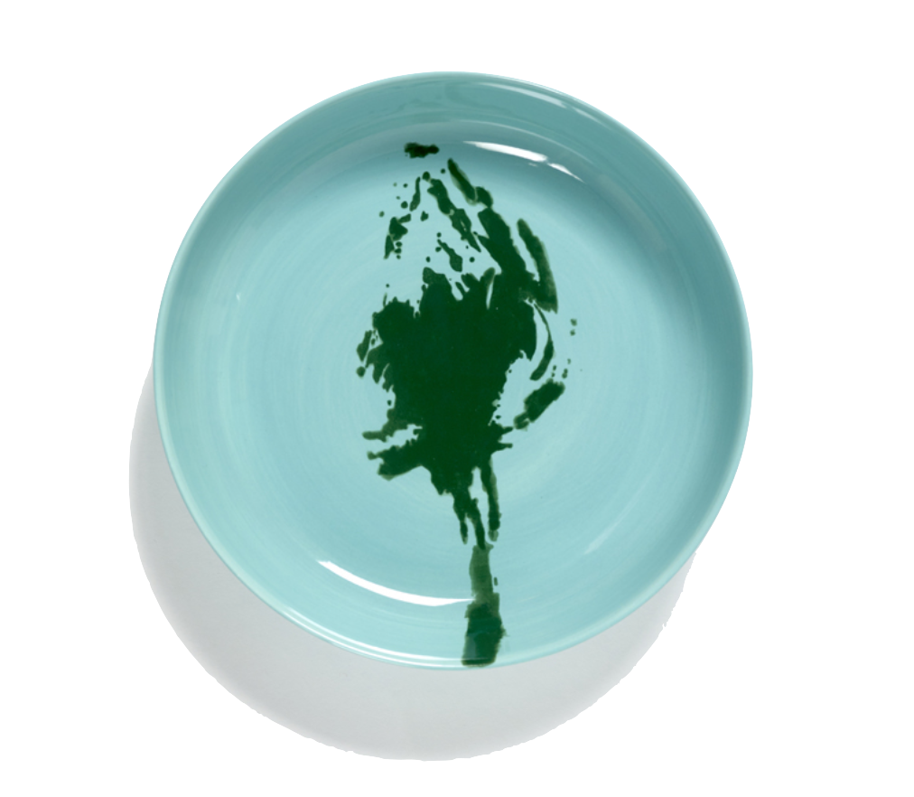 Serax X Feast High Azure Plate Green Artichoke