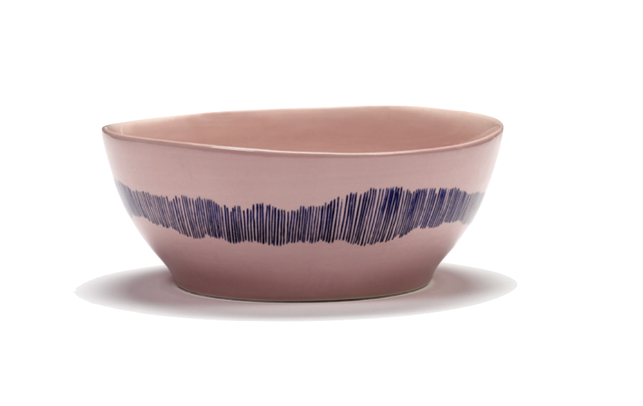 Serax X Feast Large Bowl Delicious Pink Swirl Stripes