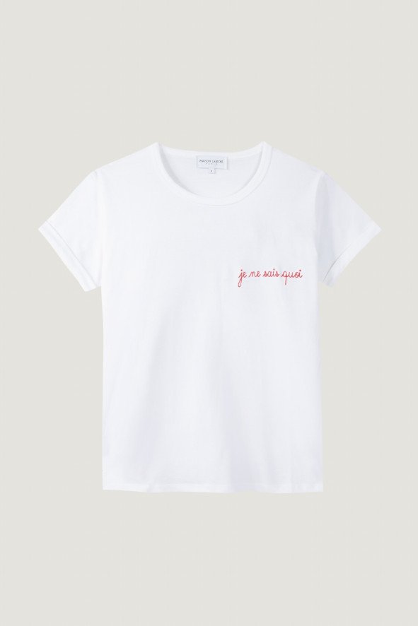 Maison Labiche  Tee-Shirt Brodé " Je Ne Sais Quoi " - White