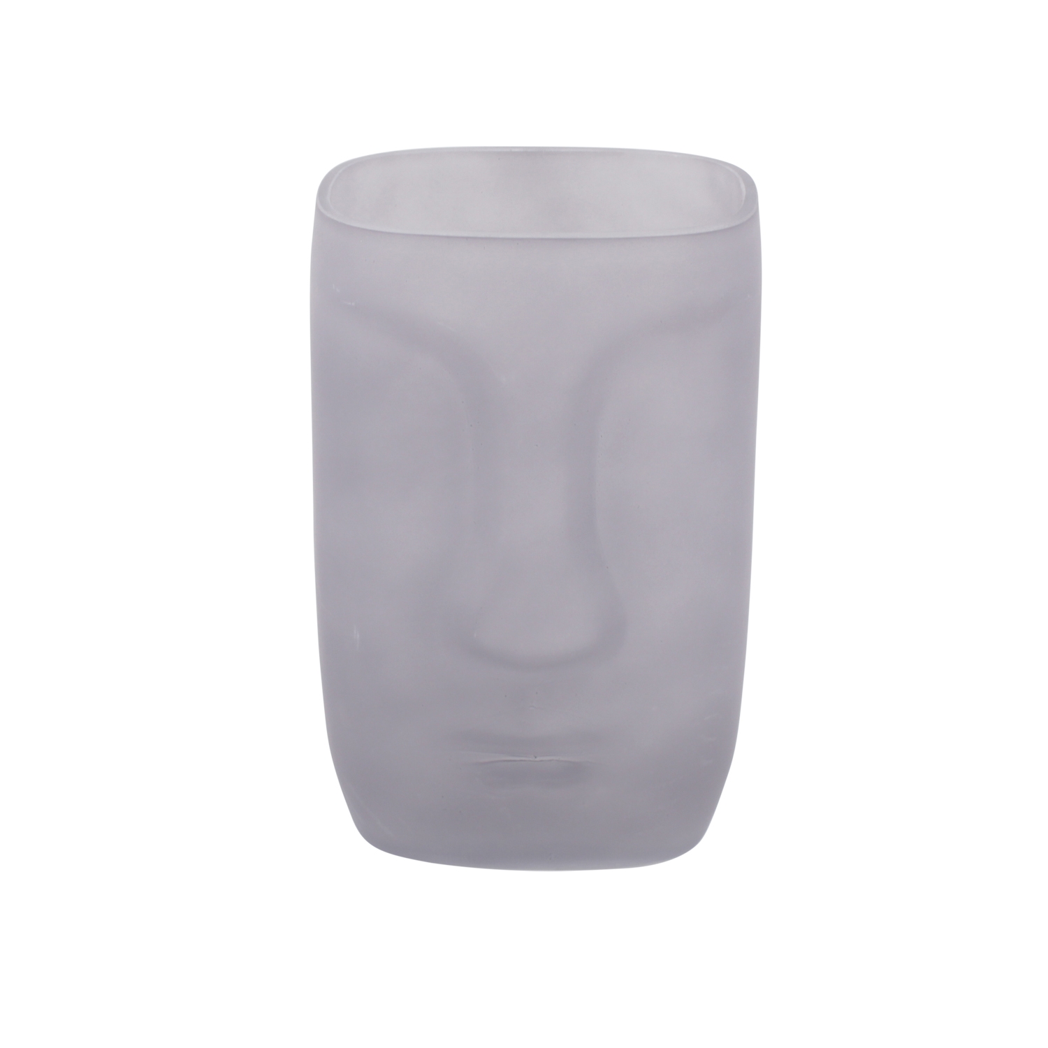 Werner Voss Grey Glass Face Vase