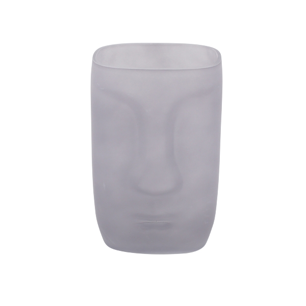 Werner Voss Large Grey Glass Face Vase