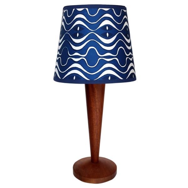 Claire Cartwright Wave 8" Cyanotype Blue Lampshade