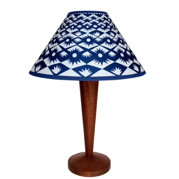 Claire Cartwright Tuft 12" Cyanotype Blue Lampshade