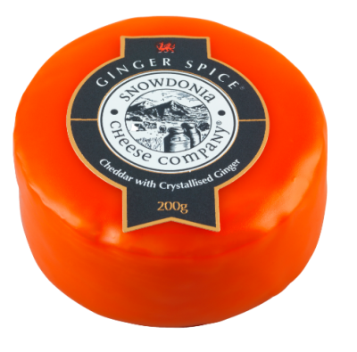Snowdonia Cheese Company Ginger Spice Cheddar With Crystallised Ginger