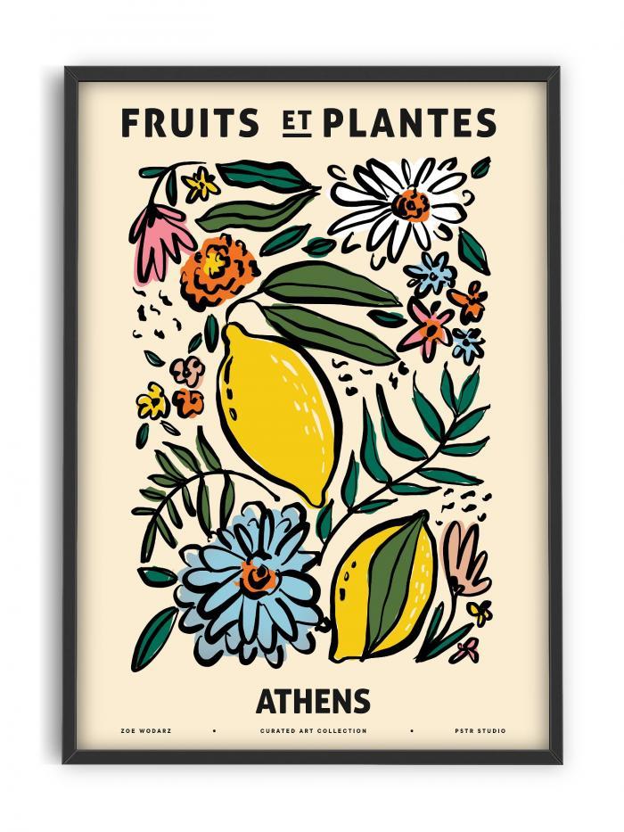 Fleurs et Plantes - Athens Art Print
