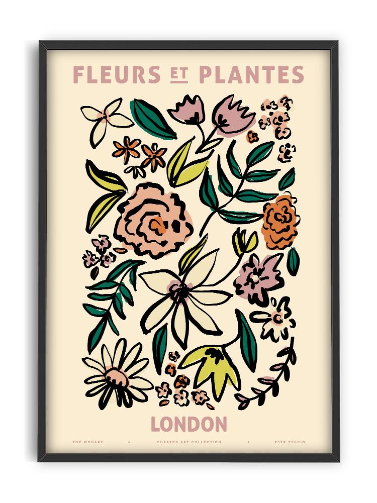 Fleurs et Plantes - London Art Print
