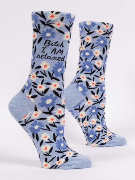 Blue Q B Tch I Am Relaxed Womens Socks