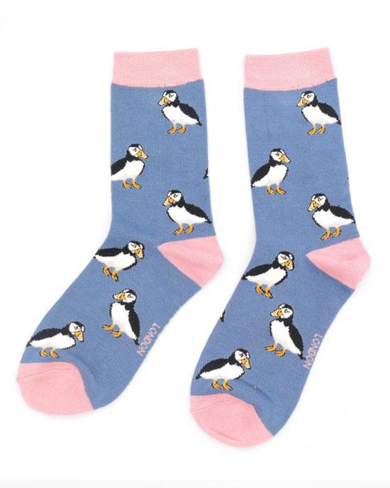Miss Sparrow Socks Cute Puffin