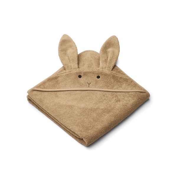 Liewood Augusta Hooded Junior Towel in Rabbit Oat