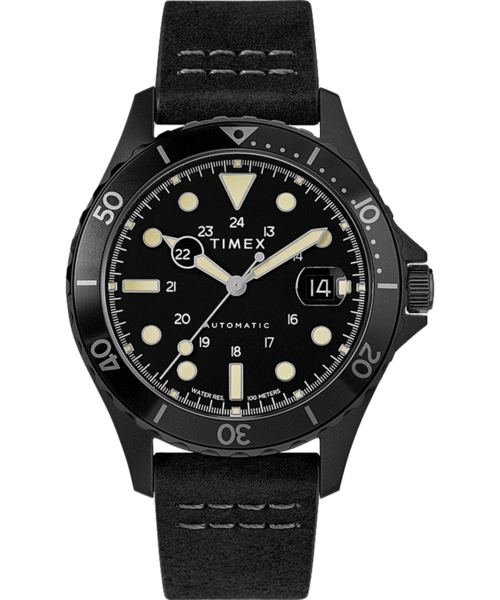 Timex Archive Watch Navi Xl Automatic 41 Mm Leather Strap