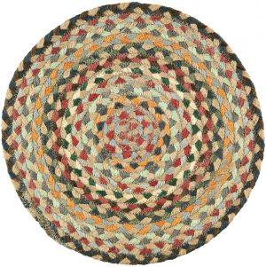 The Braided Rug Company Set of Six Misty Blue Round Jute Placemats