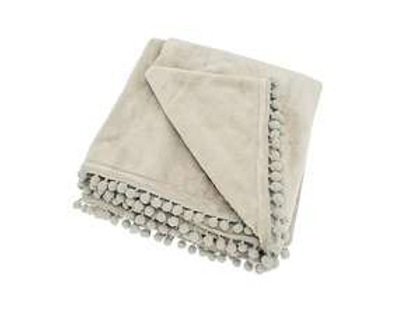 Waltons of Yorkshire Cashmere Touch Throw In Linen