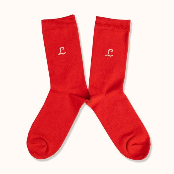 Label Chaussette Chaussettes Recyclees Rouge 42 46