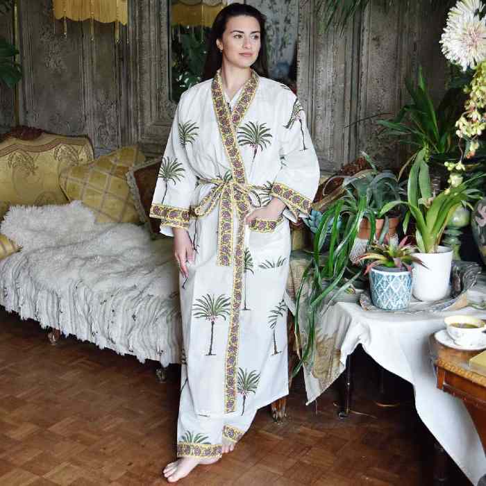 Palm Tree Dressing Gown