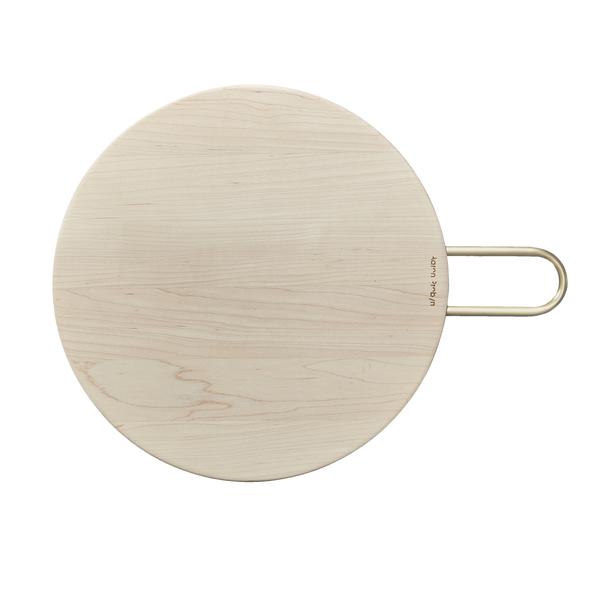 Aaron Probyn Round Wooden Board With Brass Handle