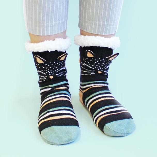 House of disaster Feline Slipper Socks