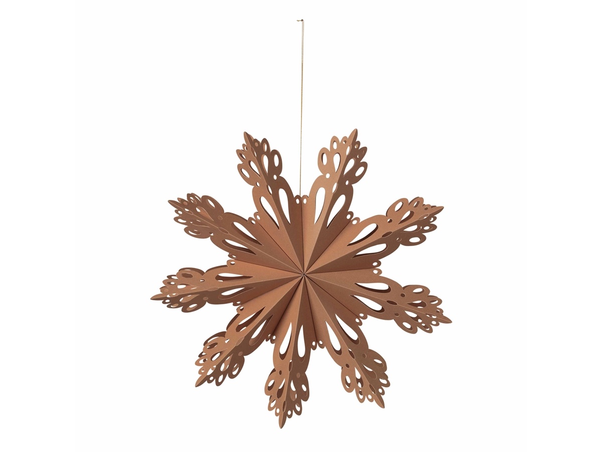 Broste Copenhagen 30cm Indian Tan Paper Snowflake Decorative Star