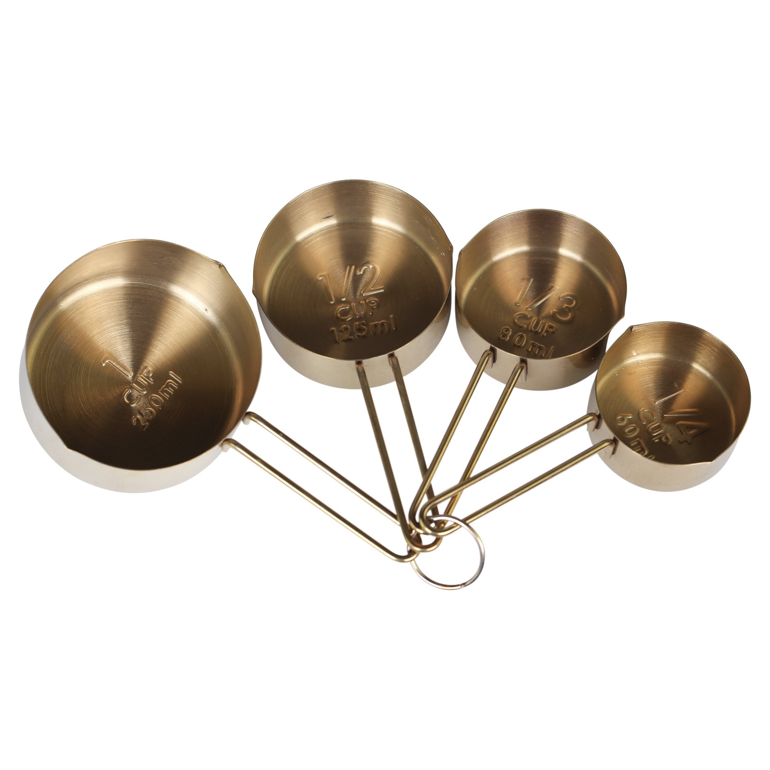 Chic Antique Brass Measuring Cups